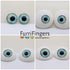 45mm Domed Puppet Eyes with Cabachon Iris - AQUA - FurriFingers